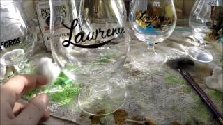 Gold Leaf Glass Cup - a how to on Gilding Glass