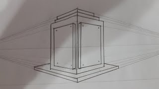 كورس قدرات فنون تطبيقيه المنظور الهندسي رسم نصب تذكاري