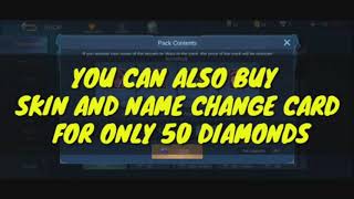 NEW EVENT| Name Change Card  50 Dias + 50 Diamonds Skin And Heroes in MOBILE LEGENDS screenshot 3