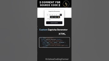 Custom Captcha Generator || HTML CSS JS || #shorts #captcha #htmlcss
