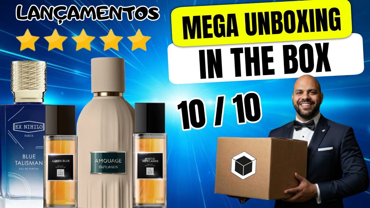 UNBOXING LANÇAMENTOS IN THE BOX PERFUMES LUMEN BLUE E MYSTIC NEWLANDS