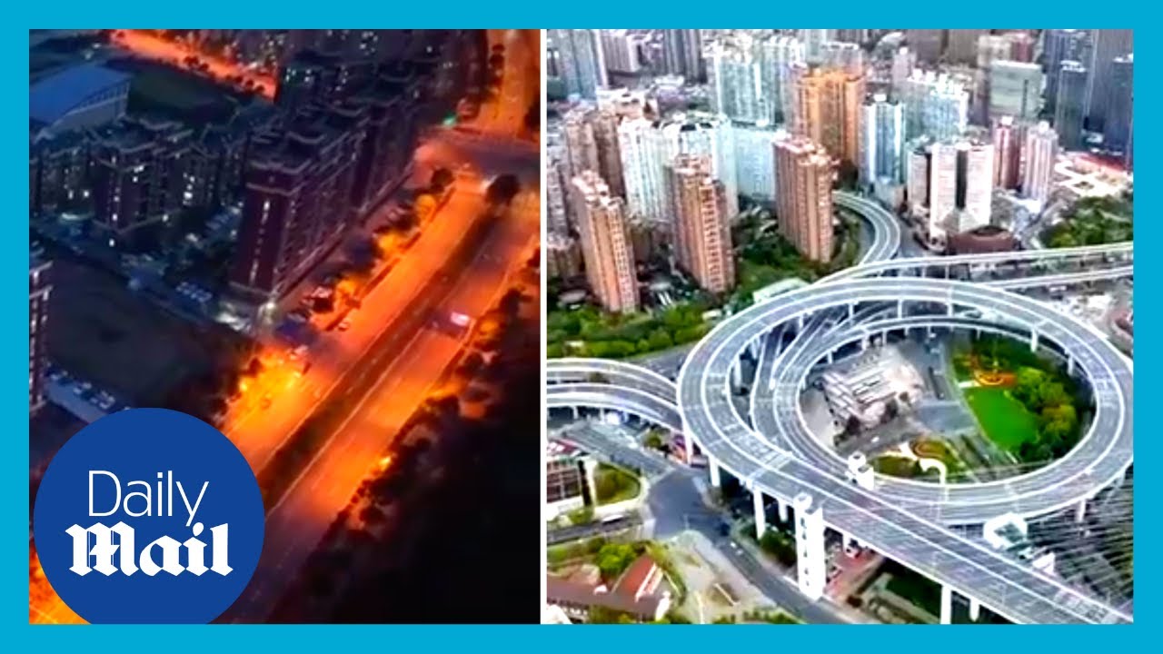 Shanghai Covid lockdown: Drone footage shows empty streets amid outbreak