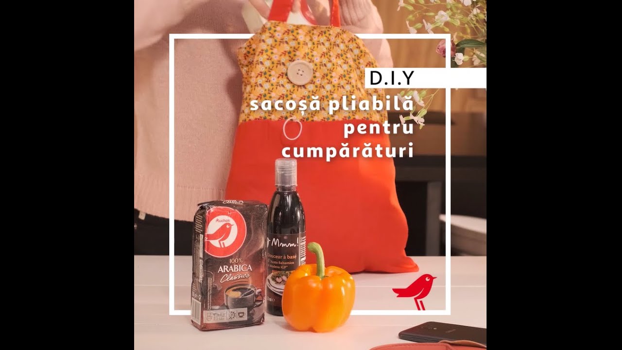 Auchan DIY: Cum se face o sacoșă pliabilă pentru cumpărături
