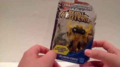 Video Review of the Transformers Prime Beast Hunters Cyberverse Legion Class Bumblebee