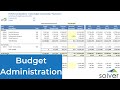 Solver planning  budget administrator overview of software