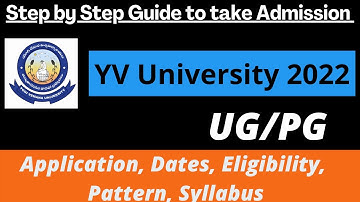 Yogi Vemana University Admission 2022: Application (Soon), Dates, Eligibility, Pattern, Syllabus
