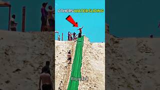Level 1 water slide vs Real slide master. #shorts #water #sliding Level 1 water slide vs Real slide master. #shorts #water #sliding
