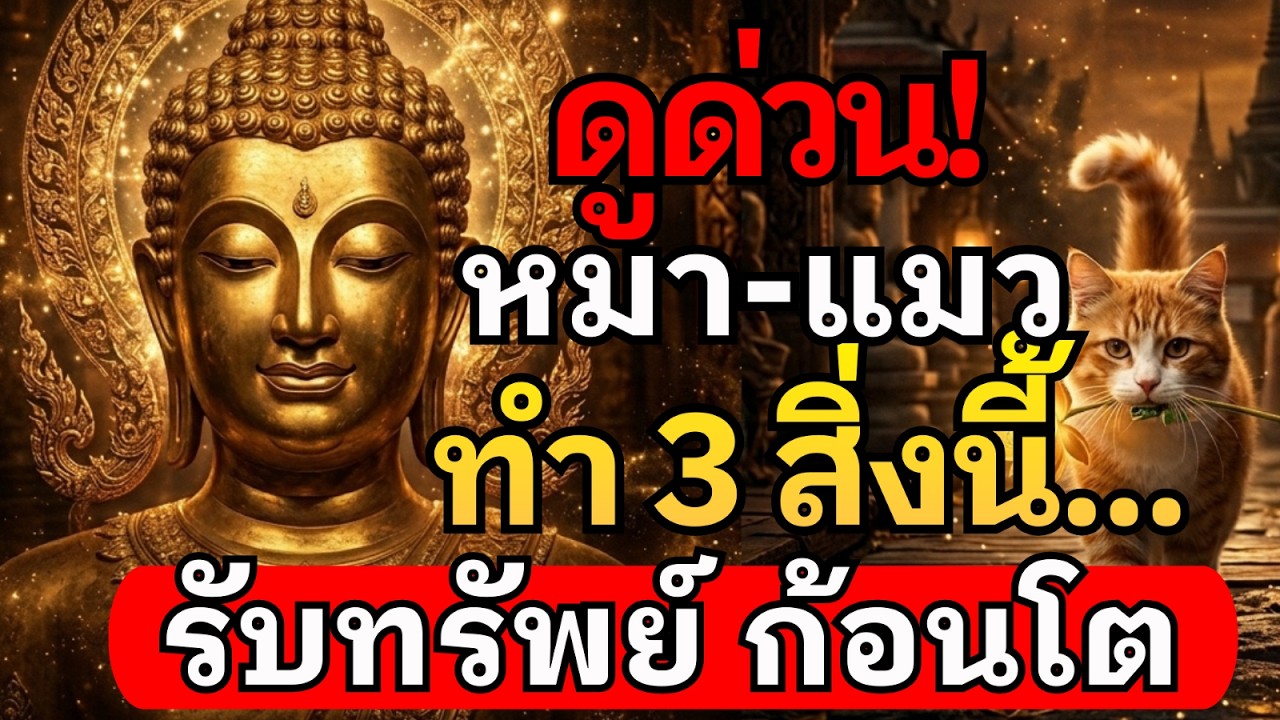 ความลับหมาแมว ถ้าทำ 3 สิ่งนี้ รวยและรับโชคใหญ่ เผยสัญญาณมงคลที่หลายคนไม่รู้
