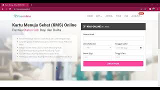 KMS ( KARTU MENUJU SEHAT ) ONLINE UNTUK BATITA DAN BALITA screenshot 1