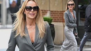 Amanda Holden flashes her toned abs in plunging crop top as she wows in daring ensemble