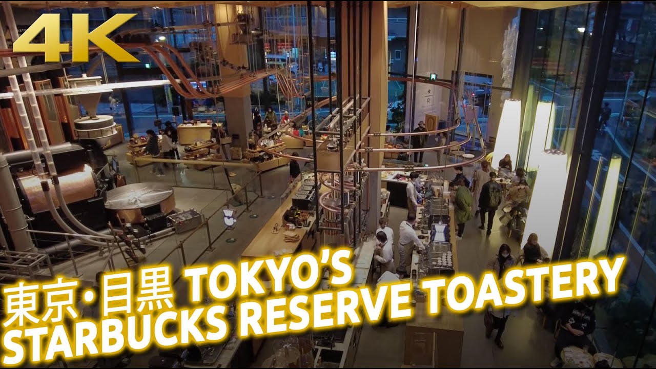 Virtual Tour of Starbucks Reserve Roastery in Tokyo, huge!!! ☕️[4K 60p]