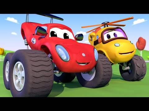 Mia le Monster hélicoptère a un accident dans le puits ! - Monster Town 🚗 Dessin animé enfants