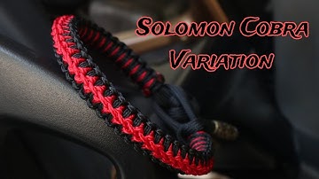 HOW TO MAKE SOLOMON COBRA VARIATION PARACORD BRACELET, PARACORD TUTORIAL, DIY.