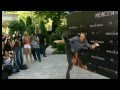 Van Damme kicking for the press with Lundgren and Statham [EX2 promo]