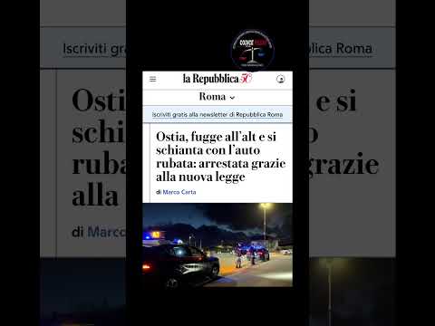 Video Ostia, fugge allalt e si schianta con lauto rubata: arrestata grazie alla nuova legge