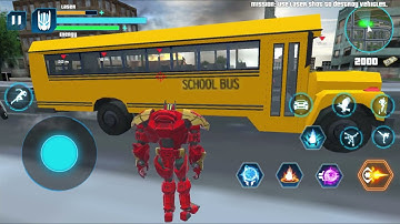 Bus Robot Game, Flying Police - Gameplay Walkthrough Part 1 - Tutorial (iOS, Android)