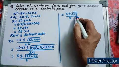 Quadratic Equations : Rounding of Solution upto 2 decimal places.