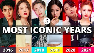 MOST ICONIC KPOP YEARS [2016 - 2021]