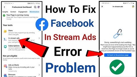 Facebook in stream ads sorry, something