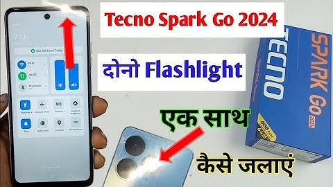 tecno spark go 2024 me dono flashlight Kaise jalaye / tecno spark go 2024 flashlight setting