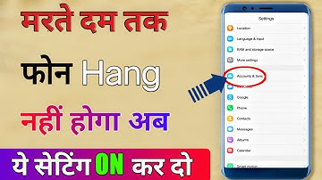 Mobile Hanging Problem Solve 100% working Killer Settings | By Mk Factz 2.0