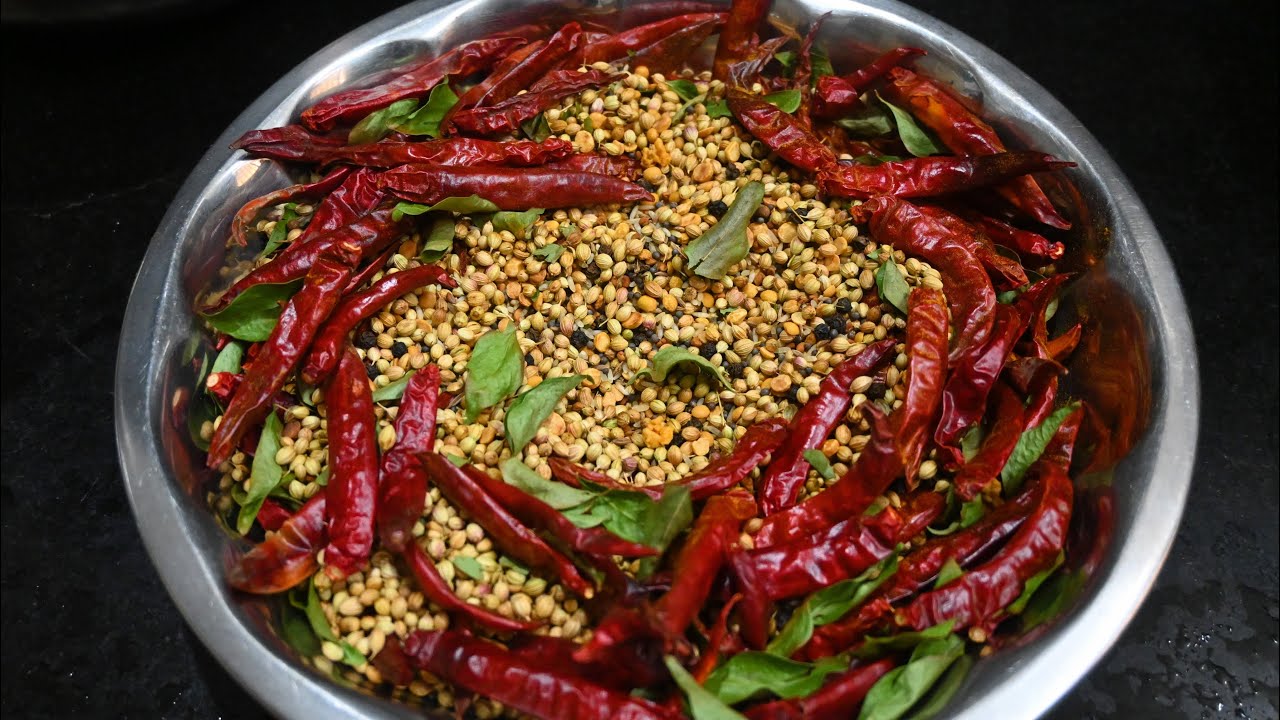 அரை கிலோ சாம்பார் பொடி செய்ய சரியான அளவுகளுடன் இப்படி அரைத்து பாருங்க / Sambar podi Recipe.