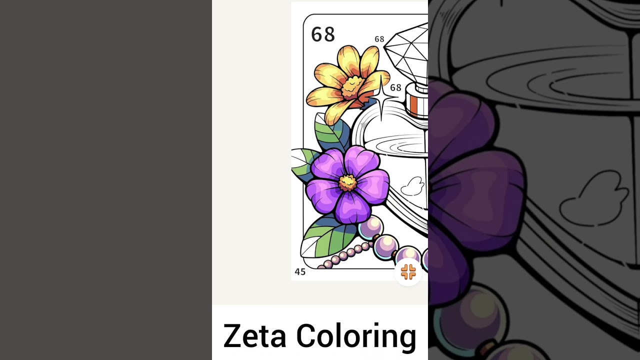 Digital mandala colouring viral video | Zeta Coloring | Colouring by numbers 