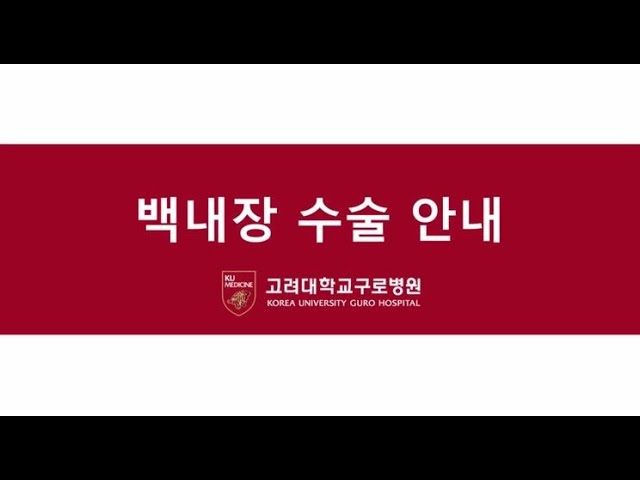 [고려대학교 구로병원] 백내장 수술 안내 영상 - 화/수 오전 수술 환자분 용
