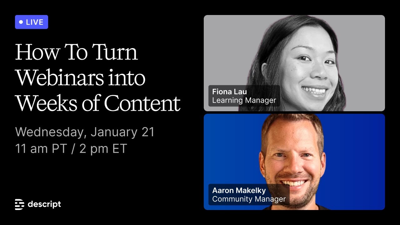 How to turn webinars into weeks of content