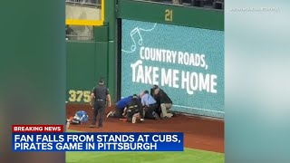 Fan critically injured after falling from outfield wall during Cubs-Pirates game in Pittsburgh screenshot 2