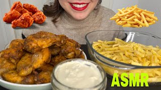 Asmr Dégustation Y Chicken Wings And French Fries البطاطس المقلية , 감자튀김