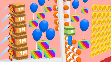 Satisfying Mobile Game/ Jelly Run 2048 vs happy cubes 2048 - jelly 2048 Gameplay Update level part#6