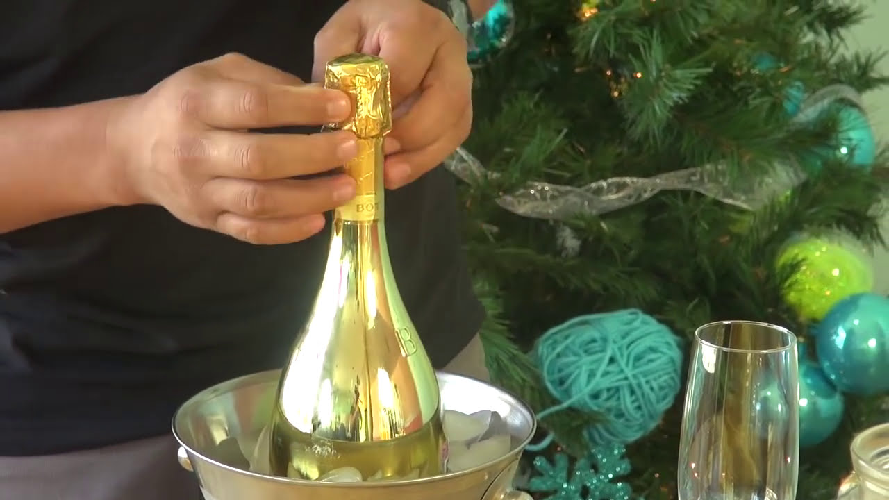 Receta de mimosas y como abrir una champaña o Champán - YouTube