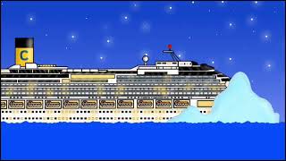 Costa Concordia sinks like the RMS Titanic | Animation Flipaclip 🚢