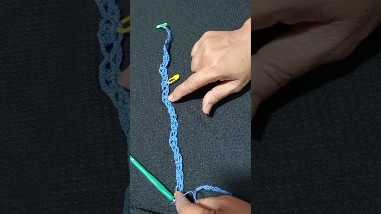 คลิปที่ 1ถักเสื้อลายนกยูงคอวีถักด้วยไหมเบอร์ 20 ไม่อ้วนเข็มเงินเบอร์ 5.13