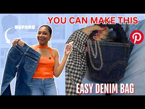 DIY Denim Bag Jeans Purse | Upcycle My Dream Pinterest Wardrobe