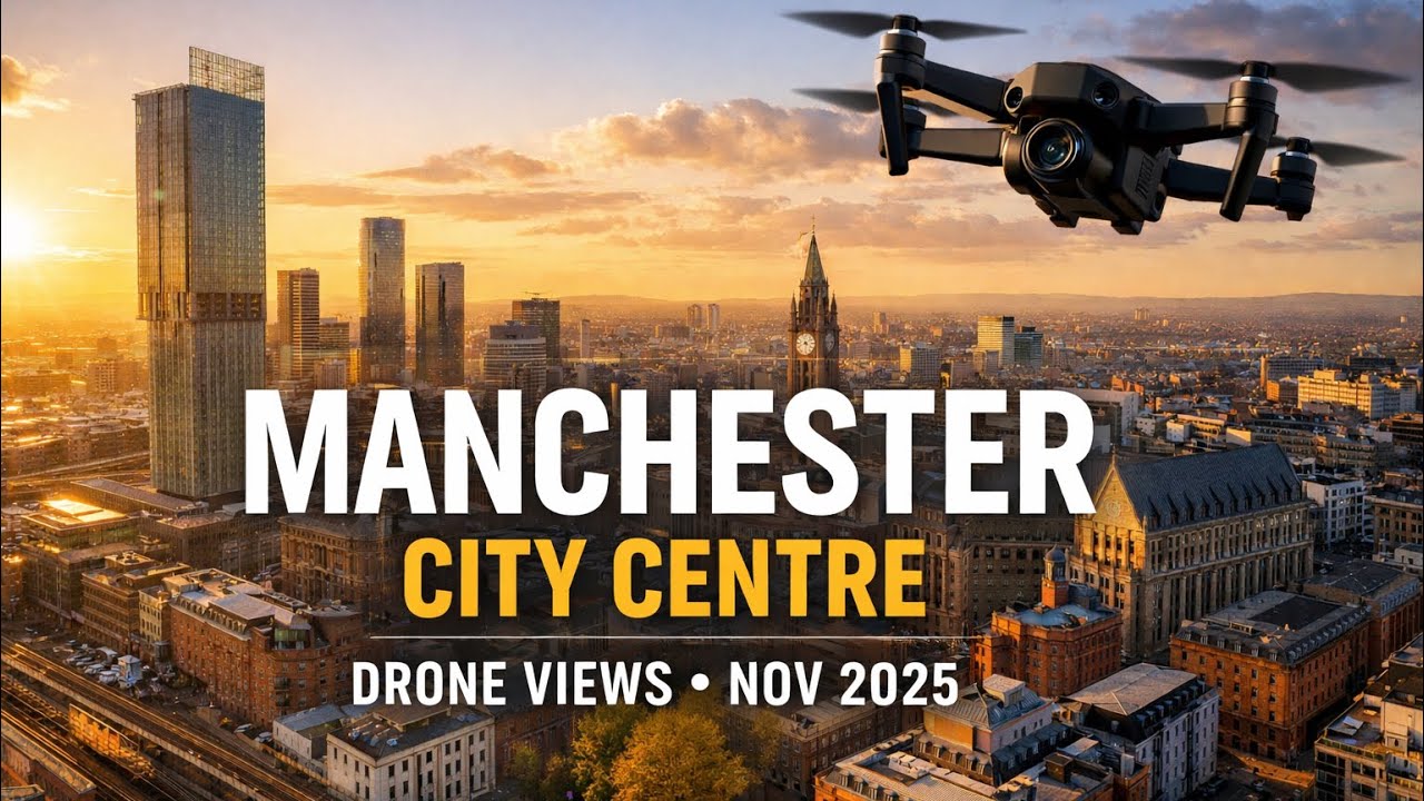 City Centre Manchester Drone Views November 2025
