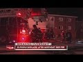 Fire broke out early Tuesday morning at an apartment complex on Indianap...