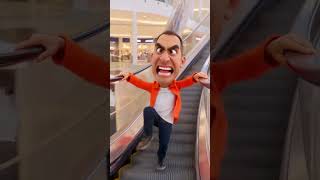 ¿Qué pasaría si una escalera eléctrica se acelera? 😱🛗 #curiosidades #animacion #shorts