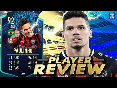 92 TEAM OF THE SEASON MOMENTS PAULINHO PLAYER REVIEW! SBC PLAYER - FIFA 22 Ultimate Team