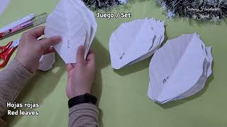 Giant Christmas Eve with recycling - Poinsettia Flower Do not miss the step by step!