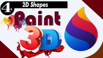 3D Paint Tutorial: How to Use 2D Shapes Options in paint 3D || How to draw 2D Shapes lac #4.