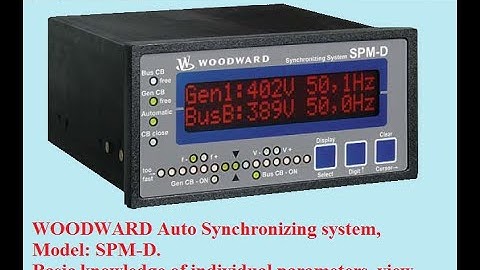 How to view and edit the Woodward make, SPM-D model, Auto synchronization relay.