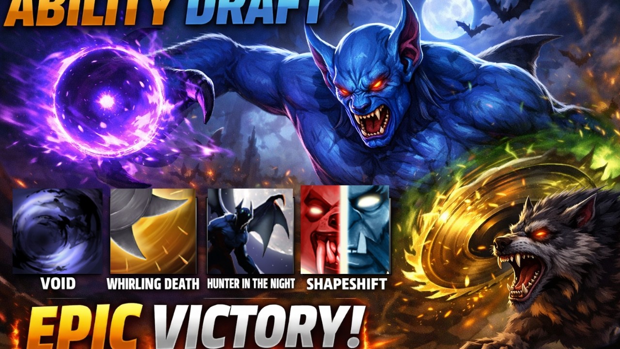 BROKEN Night Stalker Ability Draft Build – Hunter in the Night + Shapeshift = FREE WIN | Dota 2