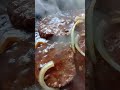 Steak burgers onion gravy sauce   dinnercooking shorts