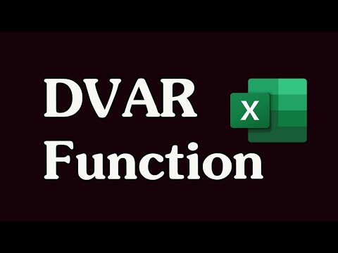 How to Use the DVAR Function in Excel