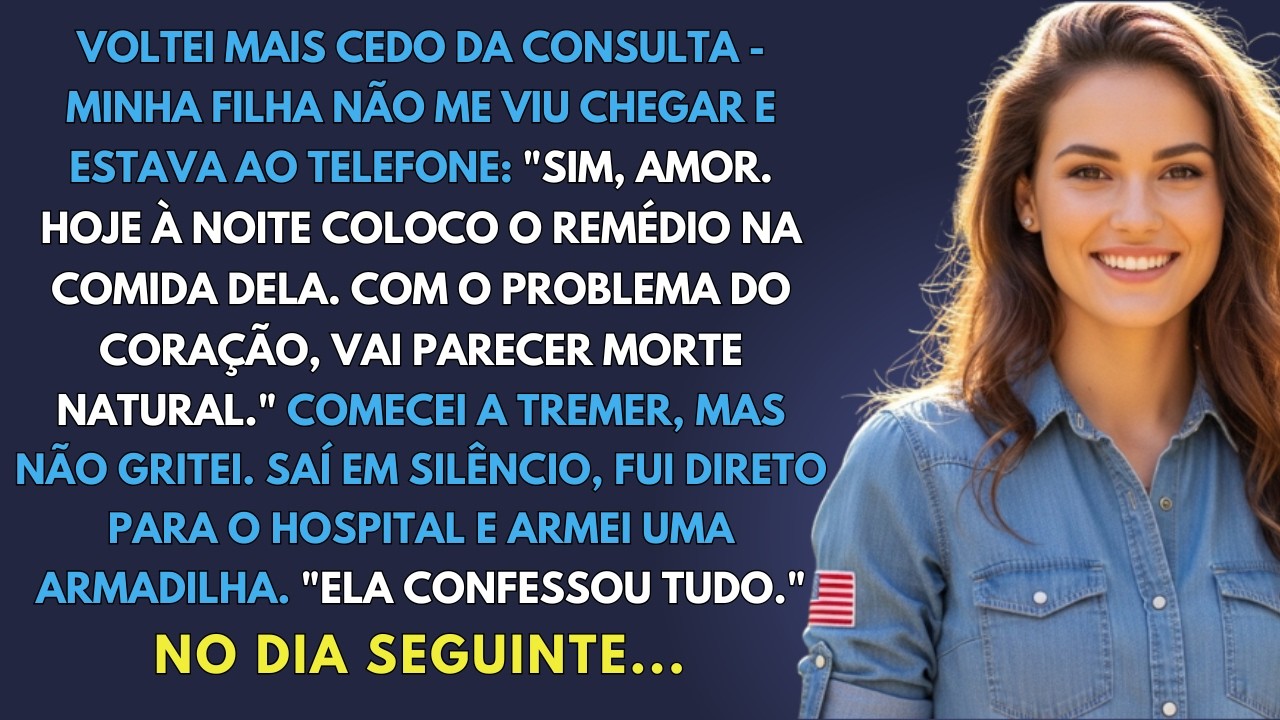 Voltei Mais Cedo Da Consulta Médica E Ouvi Minha Filha Ao Telefone   Coloca O Remédio Na Comida