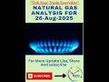 NATURAL GAS ANALYSIS FOR 26 Aug 2025 | NATURAL GAS PRICE PREDICTION FOR Tuesday | @tickyourtrade