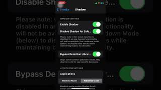Bypass for jailbroken ios Apps with shadow tweak👍. screenshot 5