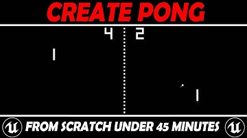 How to make pong in one video Unreal engine blueprints tutorial (UE4 beginner tutorial)